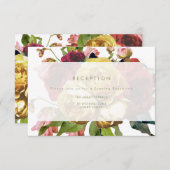 Carte de réception de mariage au jardin anglais (Devant / Derrière)