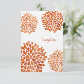 Carte de réception de mariage automnal Fleur Fleur (Debout devant)