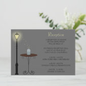 Carte de réception de mariage avec lucioles et pot (Debout devant)