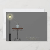 Carte de réception de mariage avec lucioles et pot (Dos)