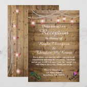 Carte de Réception de Mariage avec Lumières de Lan (Devant / Derrière)
