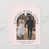 Carte de réception de mariage avec photo d'arche p (Devant / Derrière)