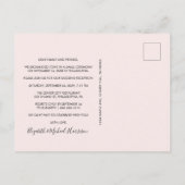 Carte de réception de mariage avec photo d'arche p (Dos)