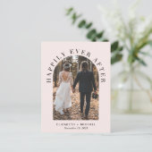 Carte de réception de mariage avec photo d'arche p (Debout devant)