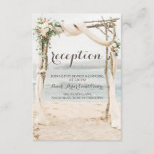 Carte de réception de mariage Beach Arbor