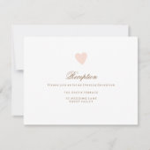 Carte de réception de mariage Big Heart (Devant)