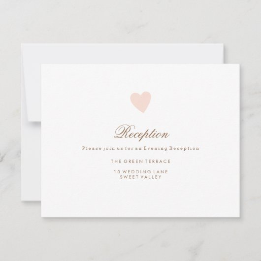 Carte de réception de mariage Big Heart (Devant)