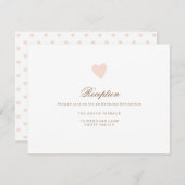 Carte de réception de mariage Big Heart (Devant / Derrière)
