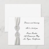 Carte de réception de mariage blanche Infinity Dia (Devant / Derrière)