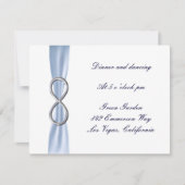 Carte de réception de mariage Blue Infinity (Devant)