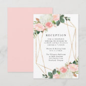 Carte de réception de mariage Blush Spring Floral (Devant / Derrière)