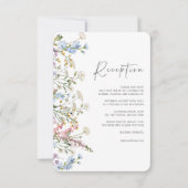 Carte de réception de mariage bohème aux fleurs sa (Devant)