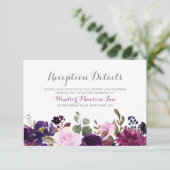 Carte de réception de mariage bohème florale à la  (Debout devant)