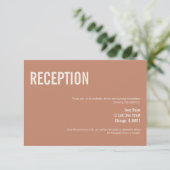 Carte de réception de mariage Boho Typographie sim (Debout devant)