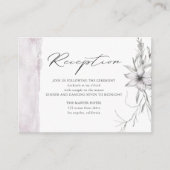 carte de réception de mariage botanique pastel rus (Devant)