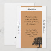 Carte de réception de mariage Brown/noir Spring Tr (Devant / Derrière)