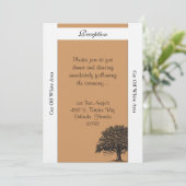 Carte de réception de mariage Brown/noir Spring Tr (Debout devant)
