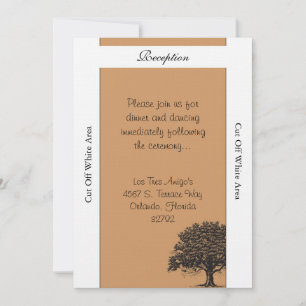 Carte de réception de mariage Brown/noir Spring Tr