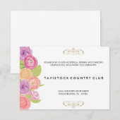 Carte de réception de mariage Cascading Flowers (Devant / Derrière)