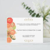 Carte de réception de mariage Cascading Flowers (Debout devant)