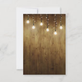 Carte de réception de mariage champêtre avec guirl (Dos)