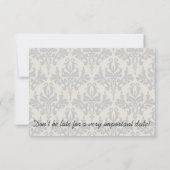 Carte de réception de mariage Chapelier Fou (Dos)