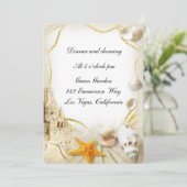 Carte de Réception de Mariage Château de Sable de  (Debout devant)