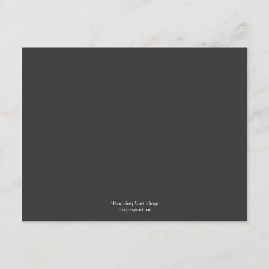 Carte de réception de mariage Cherry Blossoms (Dos)