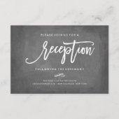 Carte de réception de mariage Chic Typography Chal (Devant)