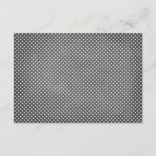 Carte de réception de mariage Chic Typography Chal (Dos)