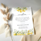 Carte de réception de mariage Citron Vert Citrus