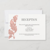 Carte de réception de mariage classique à armoirie (Devant)