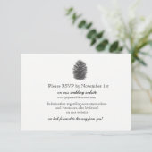 Carte de réception de mariage Cône de Pin (Debout devant)