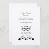 Carte de réception de mariage d'amour d'écureuil (Devant / Derrière)