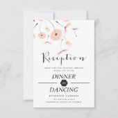 Carte de réception de mariage Dandelion Typographi (Devant)