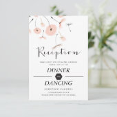 Carte de réception de mariage Dandelion Typographi (Debout devant)