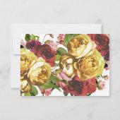 Carte de réception de mariage dans un jardin angla (Dos)