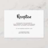 Carte de réception de mariage de calligraphie à br (Devant)