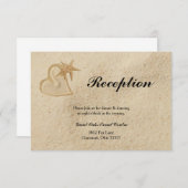 Carte de réception de mariage de destination de pl (Devant / Derrière)