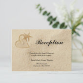 Carte de réception de mariage de destination de pl (Debout devant)