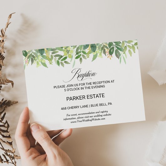 Carte de réception de mariage de destination été v