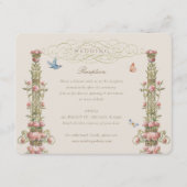Carte de réception de mariage de jardin enchantée (Devant)