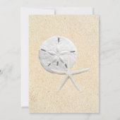 Carte de réception de mariage de la plage de Sand (Dos)
