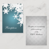 Carte de réception de mariage d'hiver (Devant / Derrière)