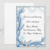 Carte de réception de mariage d'hiver de Noël Pin  (Devant / Derrière)