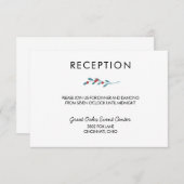 Carte de réception de mariage d'hiver Houx et Baie (Devant / Derrière)