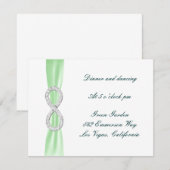 Carte de Réception de Mariage Diamant Vert Infini (Devant / Derrière)