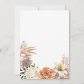 Carte de réception de mariage Dusty Blue Peach (Dos)