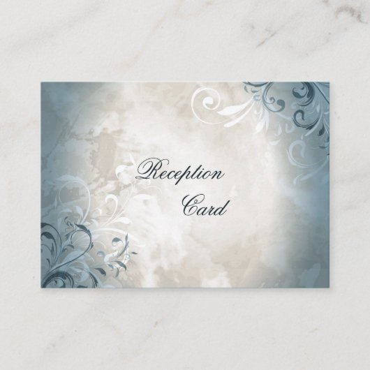 Carte de réception de mariage Élégant Vintage Foli (Devant)