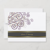 Carte de réception de mariage élégante Boho spiral (Dos)